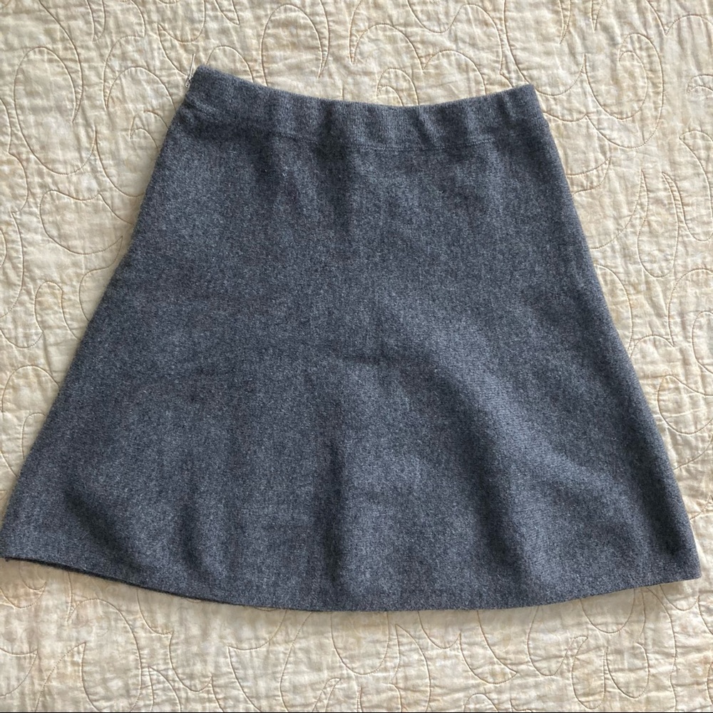 Tahari  Grey Wool Skirt